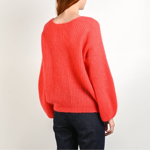 ESCADA SPORT MOHAIR BLEND SWEATER IN MELON ORANGE XL - Picture 3 of 8